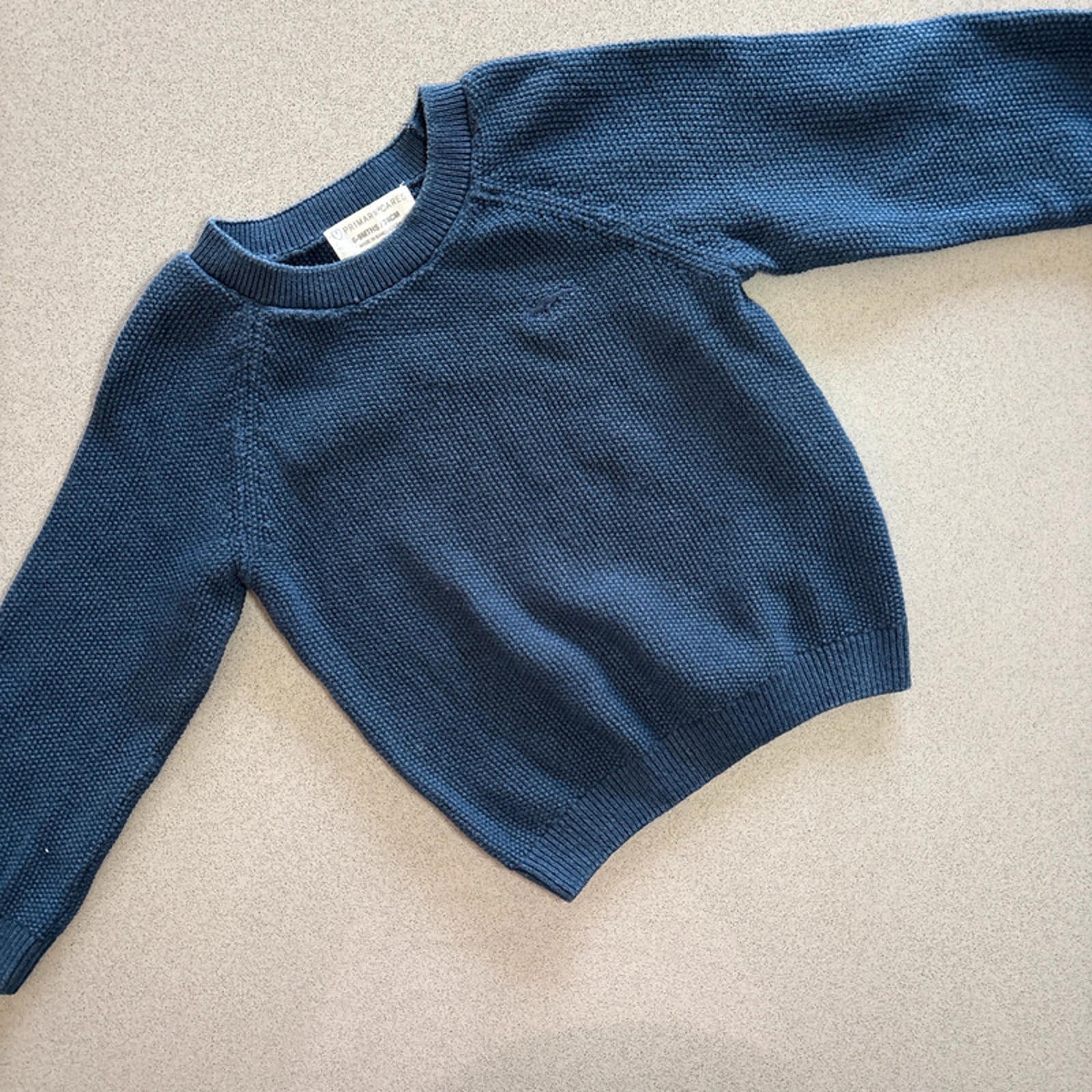 Baby Boy age 6-9 months Primark Blue Knitted Pullover Jumper (49 14)