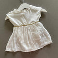 Baby Girl 3-6 months ZARA White Summer Dress Gold Detail Bodysuit (43 14)