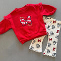Baby Girl 0-3 months Disney Minnie Mouse Red Cream 2 Piece Outfit Set (29 33)