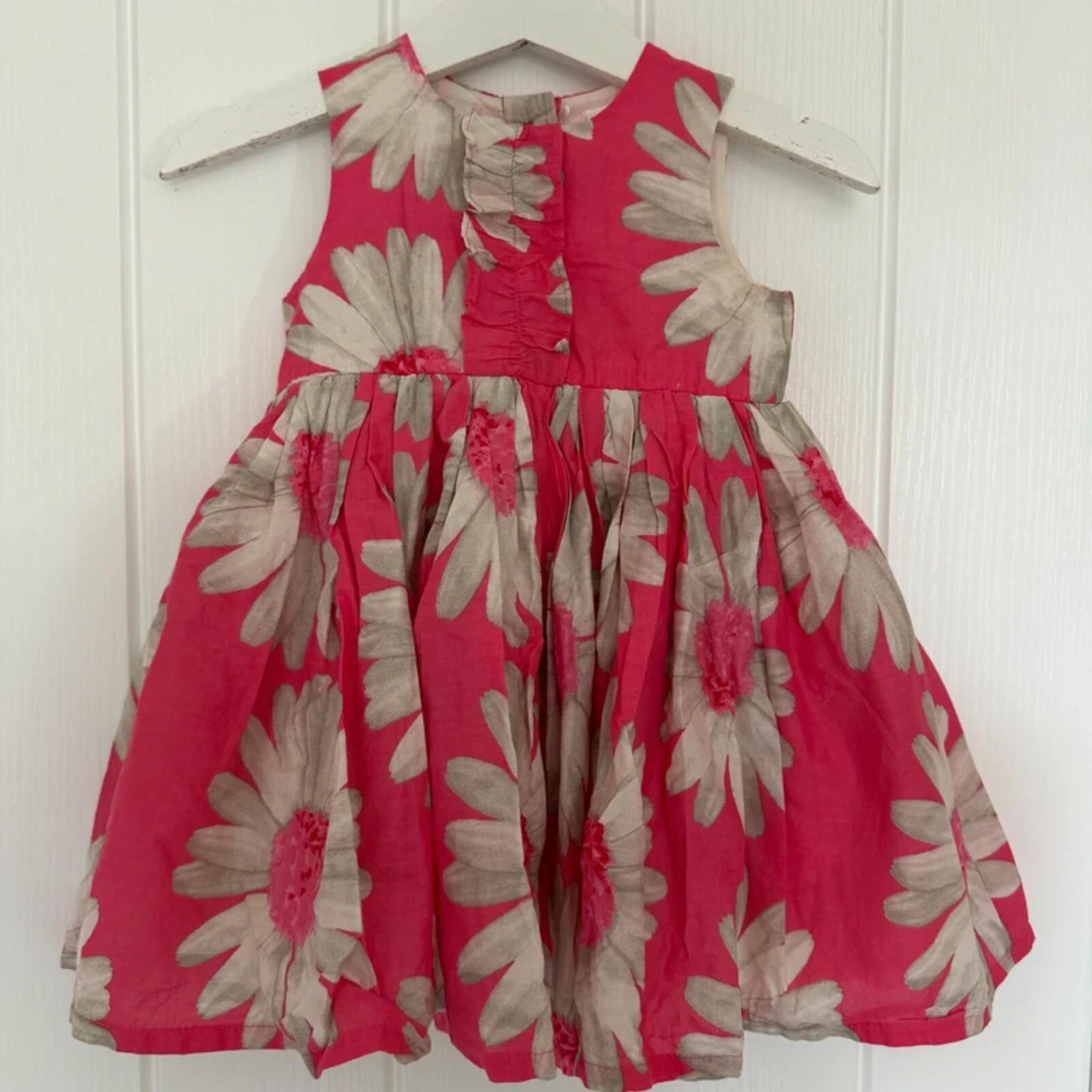 Baby Girl 3-6 months Next Pink Floral Sleevless Smart Dress (28 25)