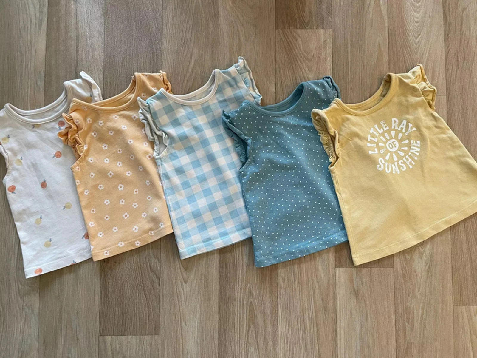 Baby Girl 0-3 months George Set of 5 Sleeveless Ruffle Tops (36 33)