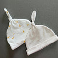 Baby Boy Girl Unisex 0-3 months Primark Set 2 Knotted Hats Lined (42 08)