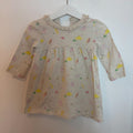 Baby Girl 6-9 months George Beige Dinosaur Long Sleeve Jersey Dress (63 35)
