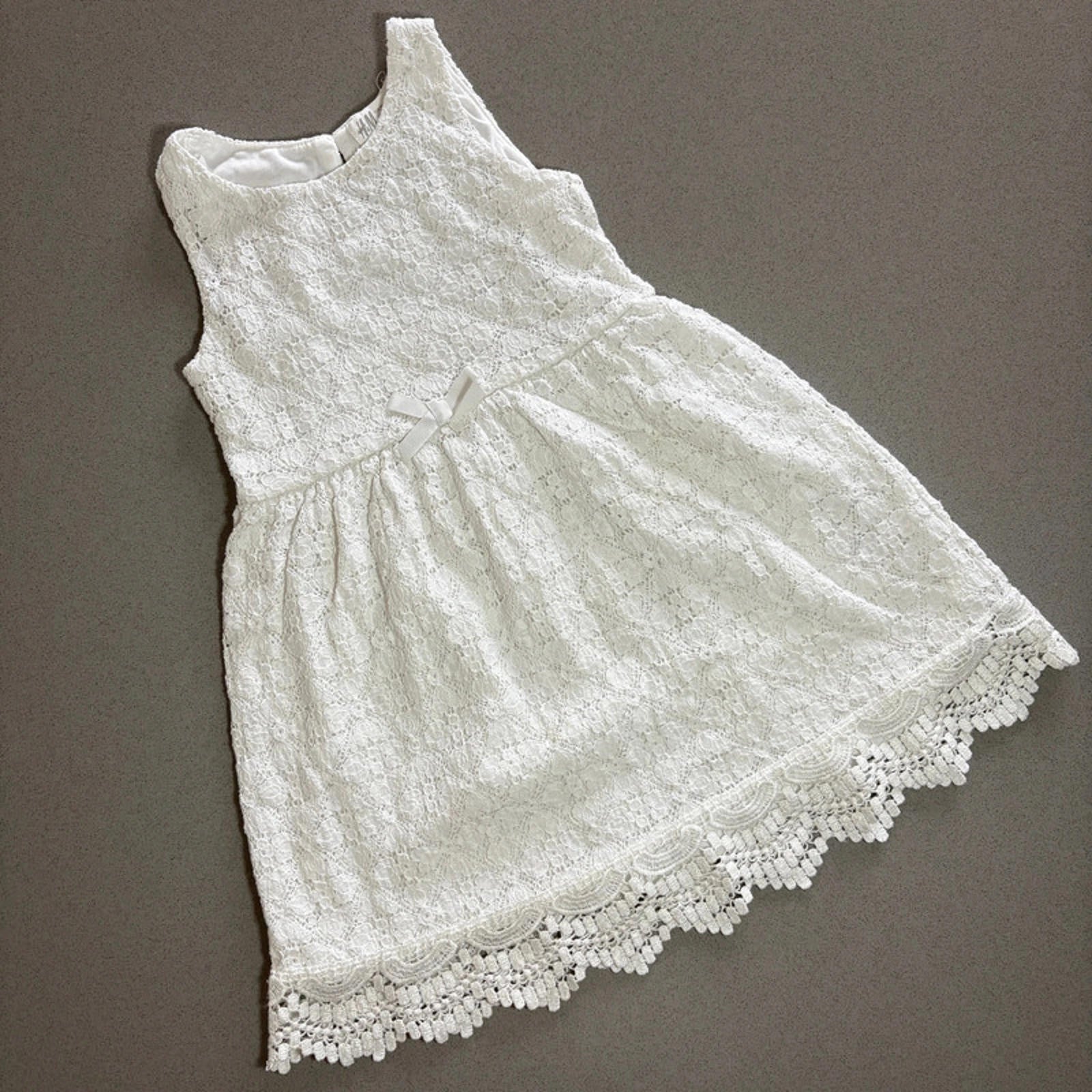 Girl age 2-4 years H&M White Lace Lined Sleeveless Dress (27 11)