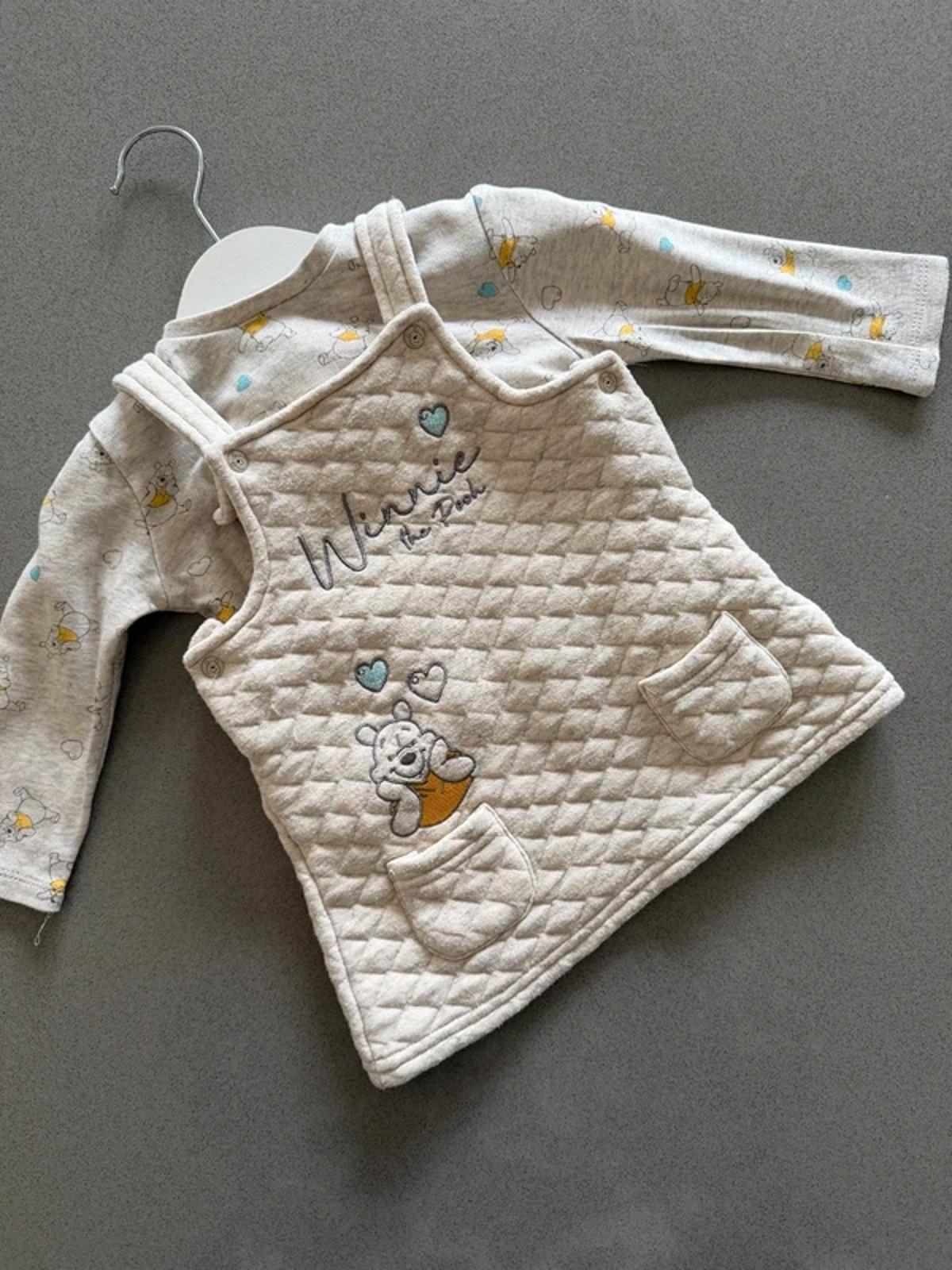 Baby Girl 3-6 months Disney Baby Winnie  Pooh Quilted Pinafore Dress Set (48 23)