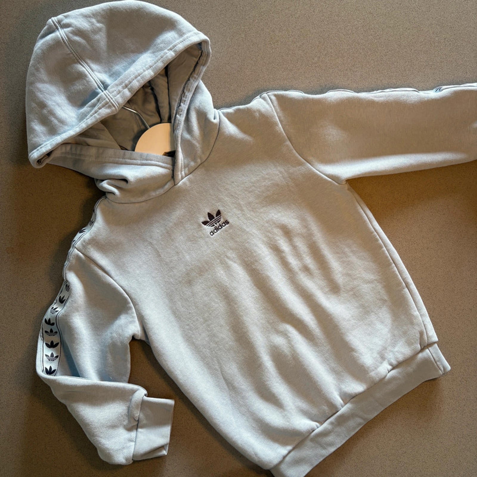 Boy 3-4 years Adidas Light Blue Pullover Hoodie Trefoil (25 23)