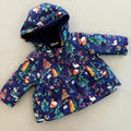 Baby Girl 3-6 months Next Blue Fleece Lined Hooded Winter Coat Animals (31 16)