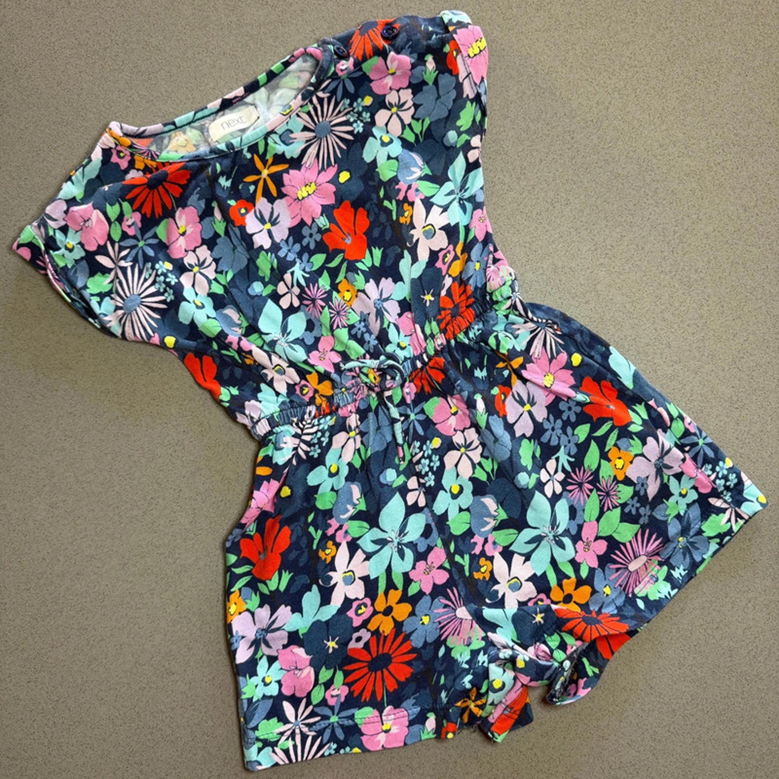 Baby Girl 6-9 months Next Blue Floral Summmer Jumpsuit (61 41)