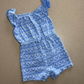 Baby Girl 3-6 months Primark Blue Heart Summer Jumpsuit (55 12)