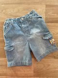 Baby Boy 0-3 months Mothercare Blue Denim Straight Cropped Trousers (53 28)