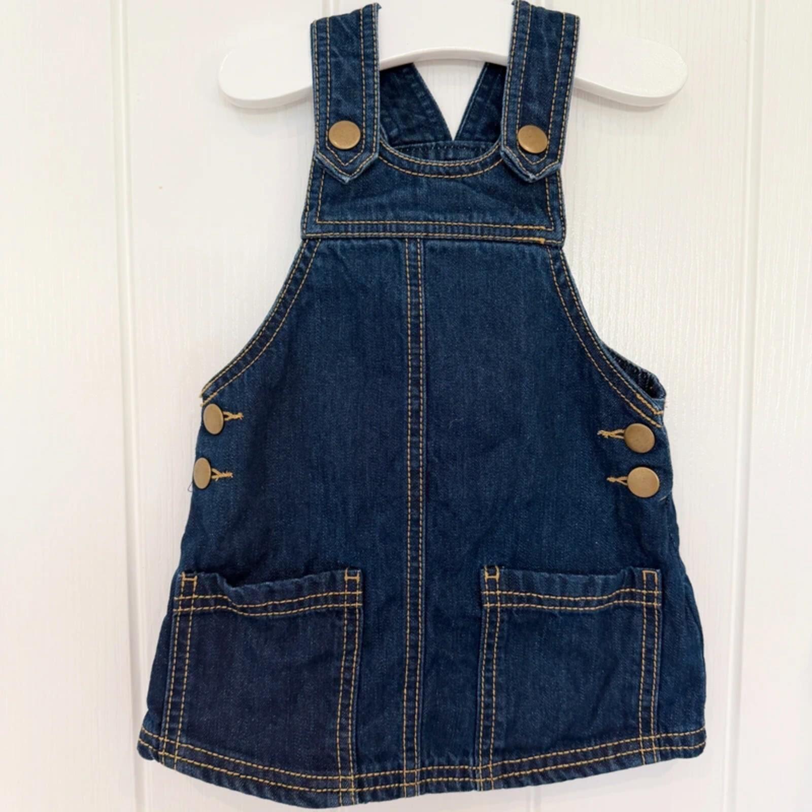 Baby Girl 9-12 months Next Blue Denim Pinafore Dress (60 06)