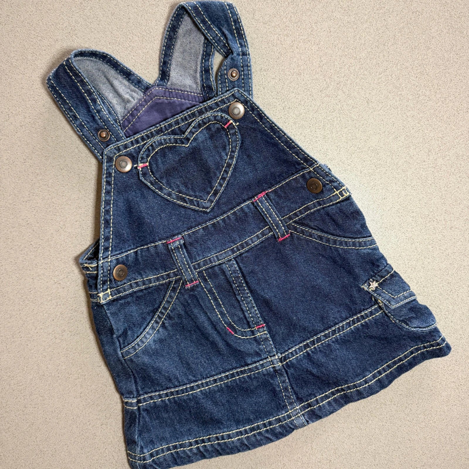 Baby Girl 0-3 months Lupilu Blue Denim Pinafore Dress (61 61)