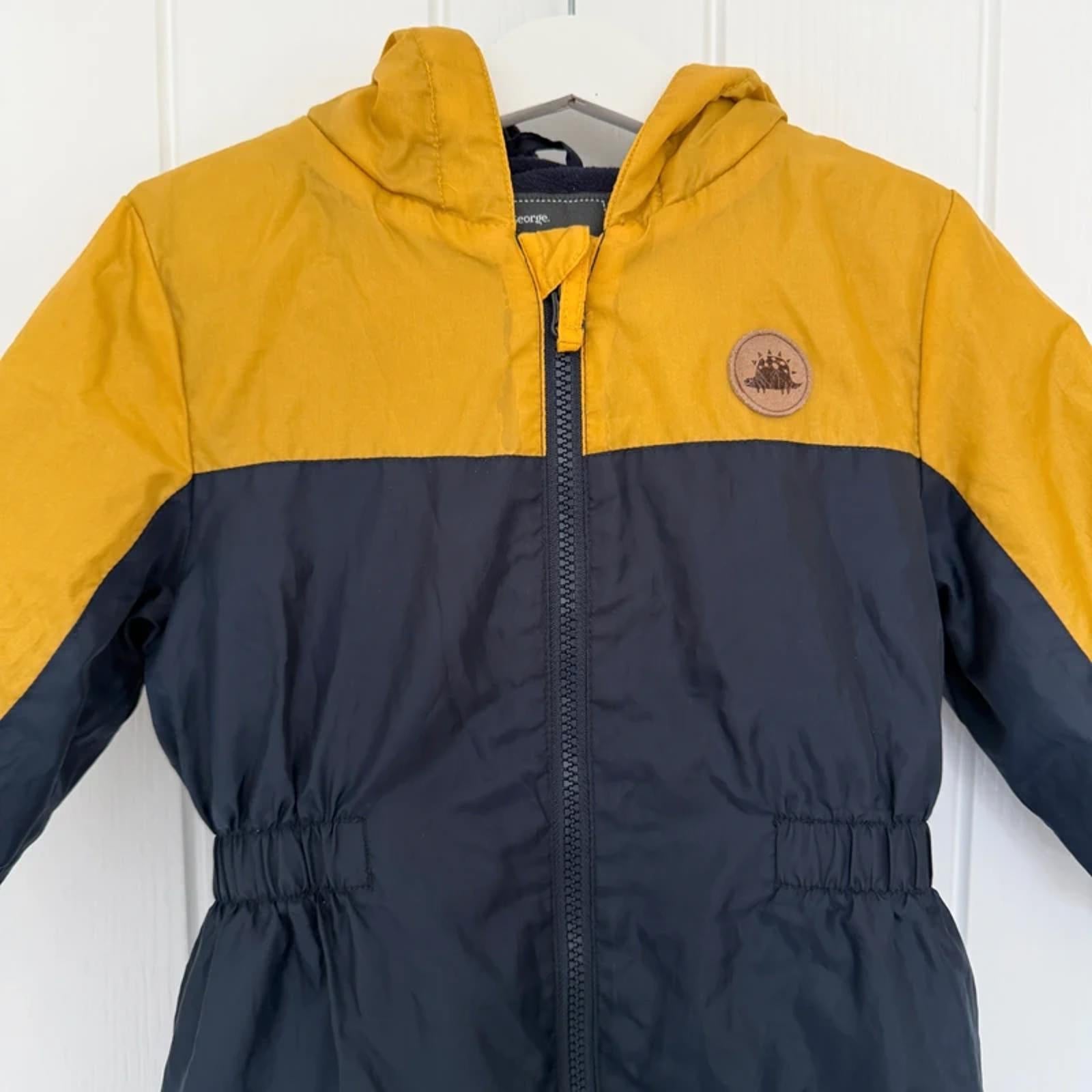 Boy age 2-3 years George Blue Yellow Hooded Snow Suit All in One (31 25)