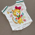 Baby Girl 0-3 months M&Co Embellished Cat White Short Sleeve T-shirt (17 21)