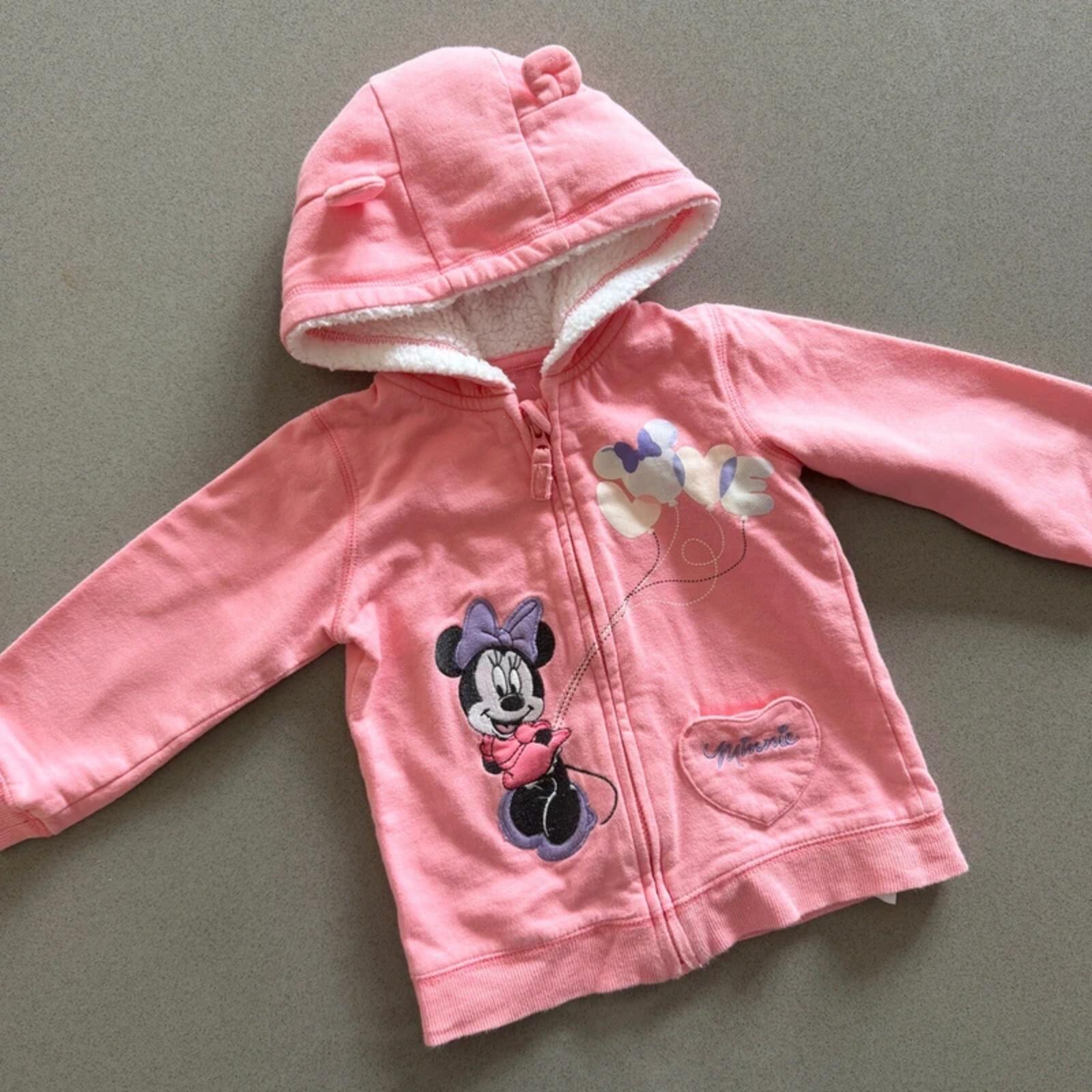 Baby Girl 12-18 months George Disney Minnie Mouse Hoodie Pink (22 24)