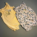 Baby Girl 3-6 months River Island Set 2 Animal Print Themed Rompers (43 03)