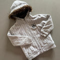 Boy age 6-7 years Quicksilver Grey Hooded Jacket with Faux Fur Trim (16 34)