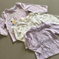 Baby Girl 9-12 months Lilac White Daisy Duck Disney 3 Long Sleeve T-shirts (24 01)