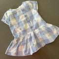 Baby Girl 0-3 months Mothercare  Checked Embroidered Short Sleeve Tunic (35 33)