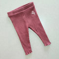 Baby Girl 0-3 months River Island Burgandy Ribbed Scalloped Leggings (49 09)