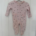 Baby Girl 3-6 months Blue Zoo Pink Floral Babygrow (55 10)