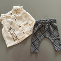 Baby Girl 0-3 months Next 2 Piece Seersucker Embroidered Outfit (40 06)
