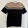 Boy age 5-6 years F&F Black Beige Short Sleeve T-shirt (23 24)