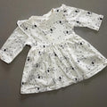 Baby Girl 0-3 months Matalan White Black Dog Themed Jersey Dress (32 09)