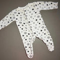Baby Boy Girl Unisex First Size 4.1 kg George White Black Star Babygrow (61 01)