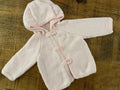 Baby Boy Girl 3-6 months Pink Handknit Hooded Cardigan (34 26)