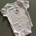 Baby Girl 6-9 months Next White Pink Embroidered Bunny Bodysuit (49 03)