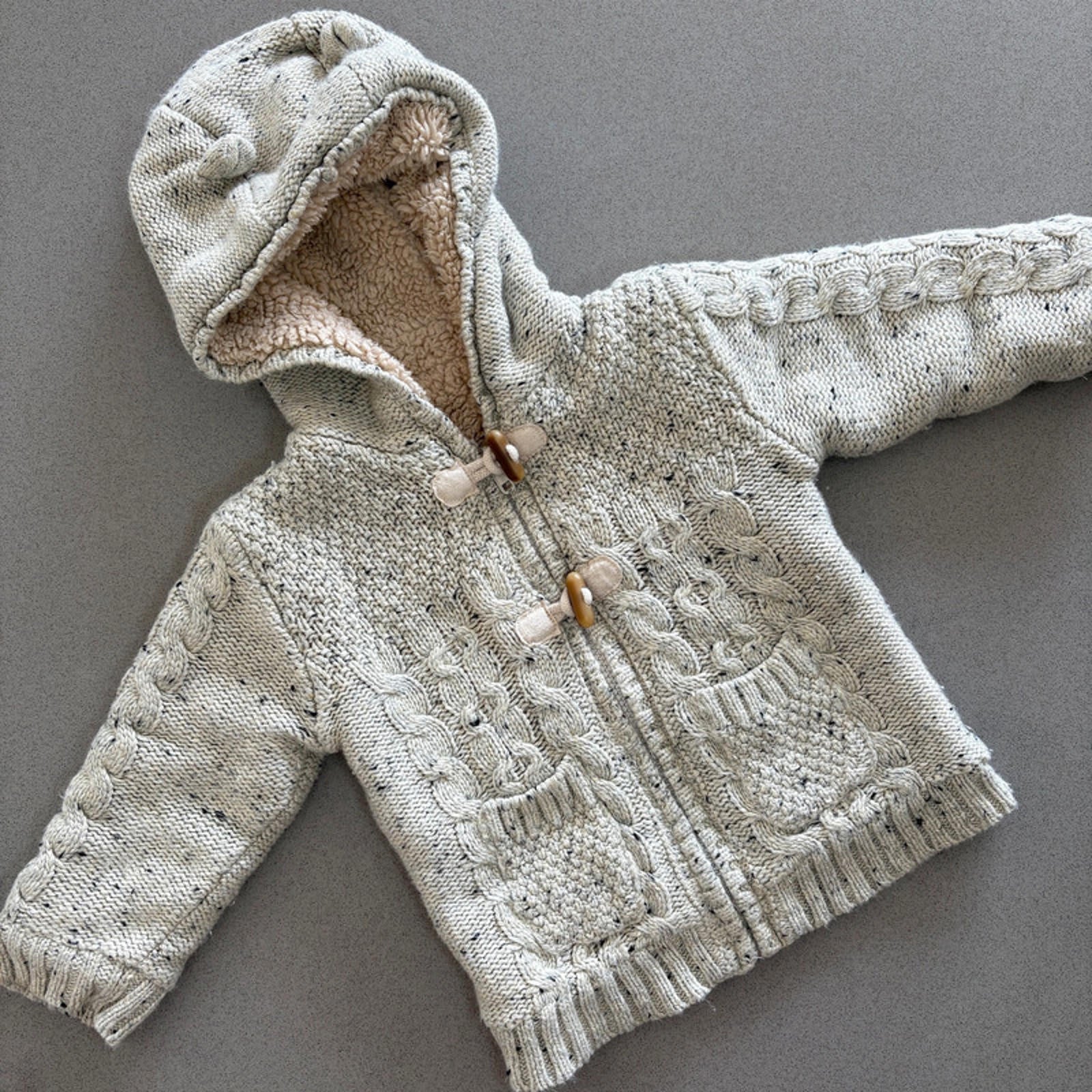 Baby Boy Girl Unisex 12-18 months George  Hooded Cardigan  Fleece Lining (32 24)
