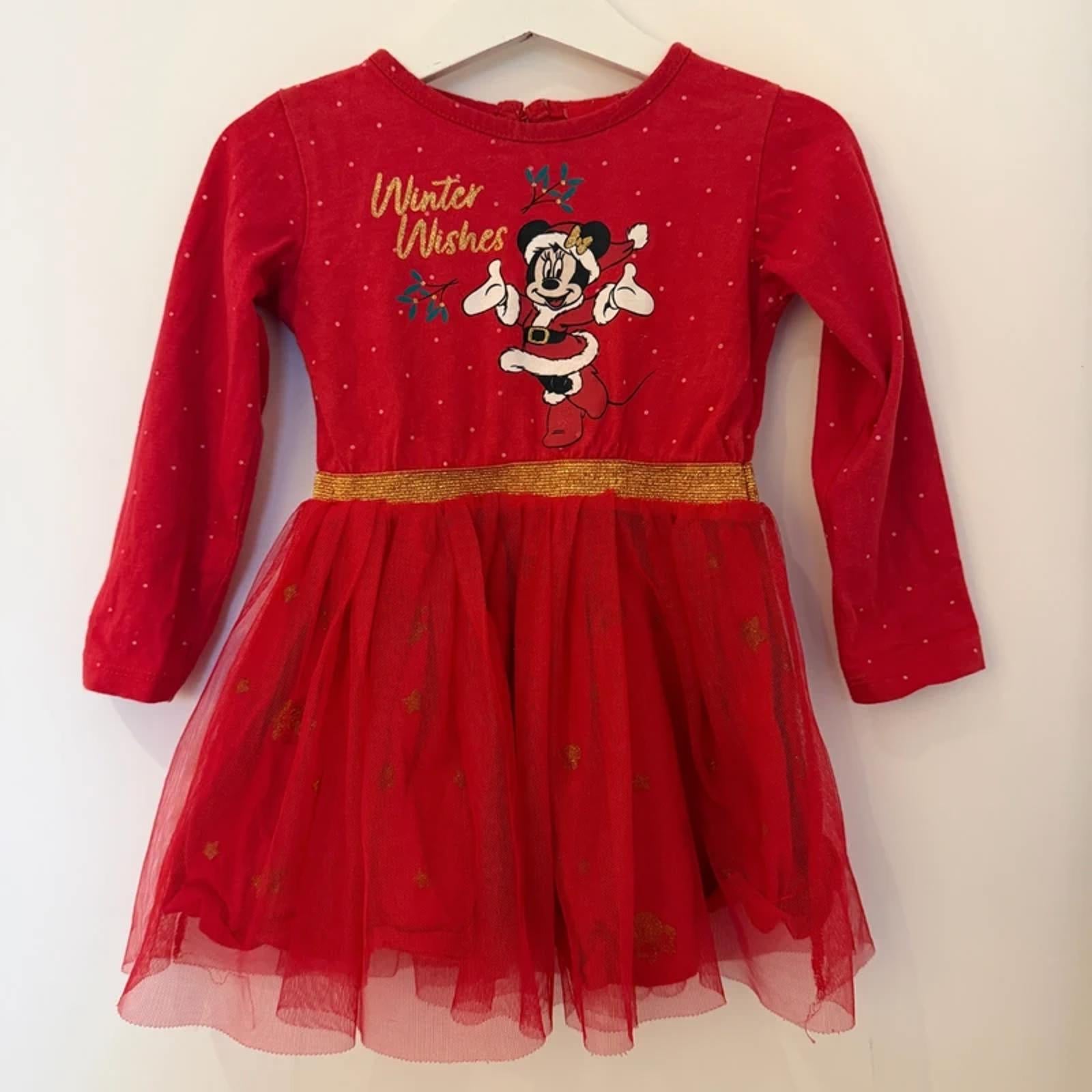 Baby Girl 18-24 months Disney Minnie Mouse Red Tutu Christmas Dress (23 02)