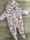 Baby Girl 0-3 months NEXT Pink Floral Double Zip Snowsuit  (45 29 (49))