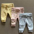 Baby Girl 0-3 months Next Set 3 pairs Leggings Turn Down Waistband (51 23)