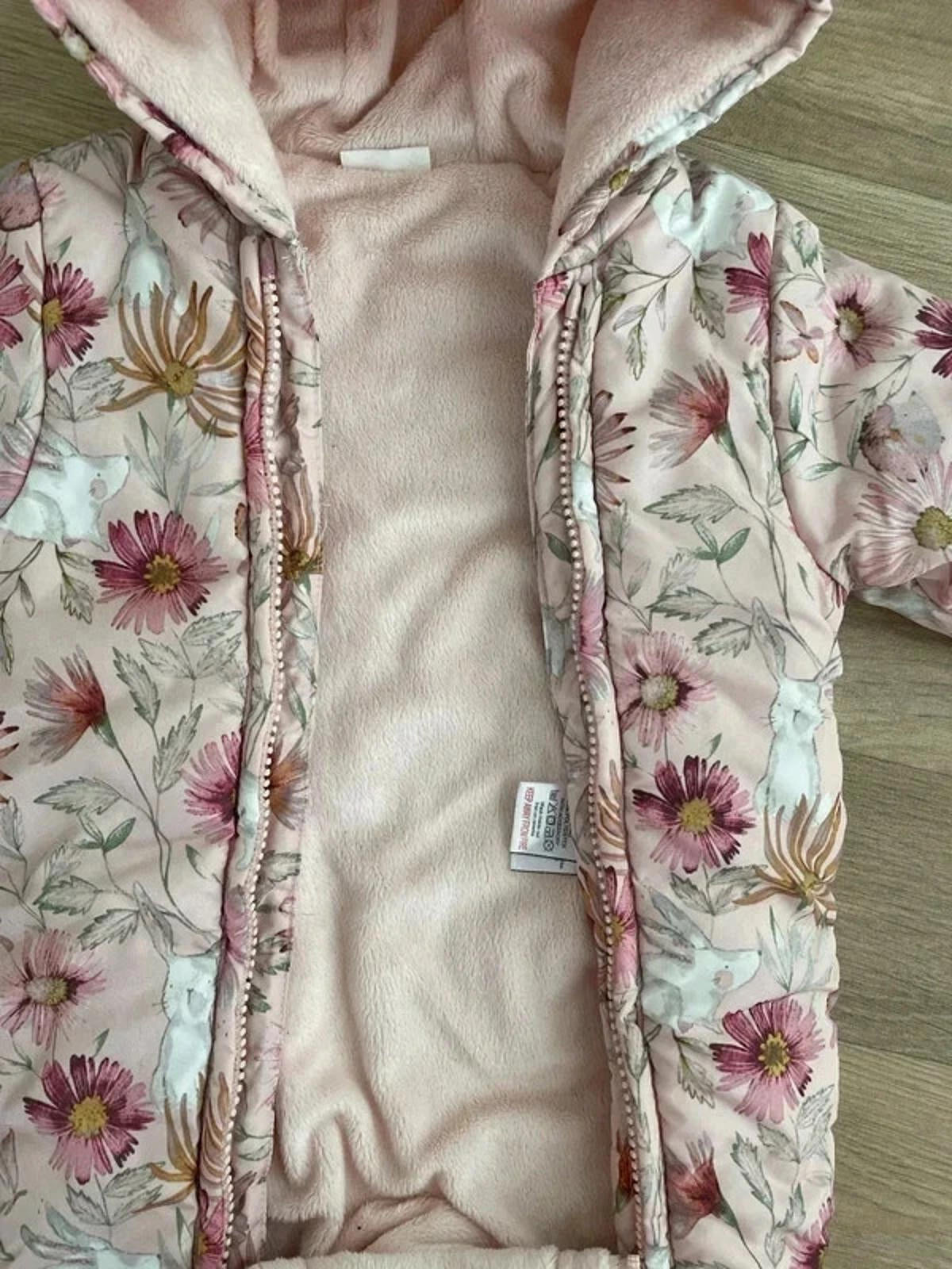 Baby Girl 0-3 months NEXT Pink Floral Double Zip Snowsuit  (45 29 (49))