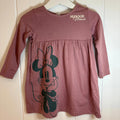 Baby Girl 9-12 months Disney Minnie Mouse Pink Long Sleeve Jersey Dress (26 32)