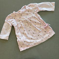 Baby Girl 0-3 months Cherokee Pink Long Sleeve Jersey Dress Floral (54 14)