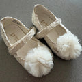 Girl Size 4 YK Monsoon White Lace Tulle Smart Shoes (41 27)