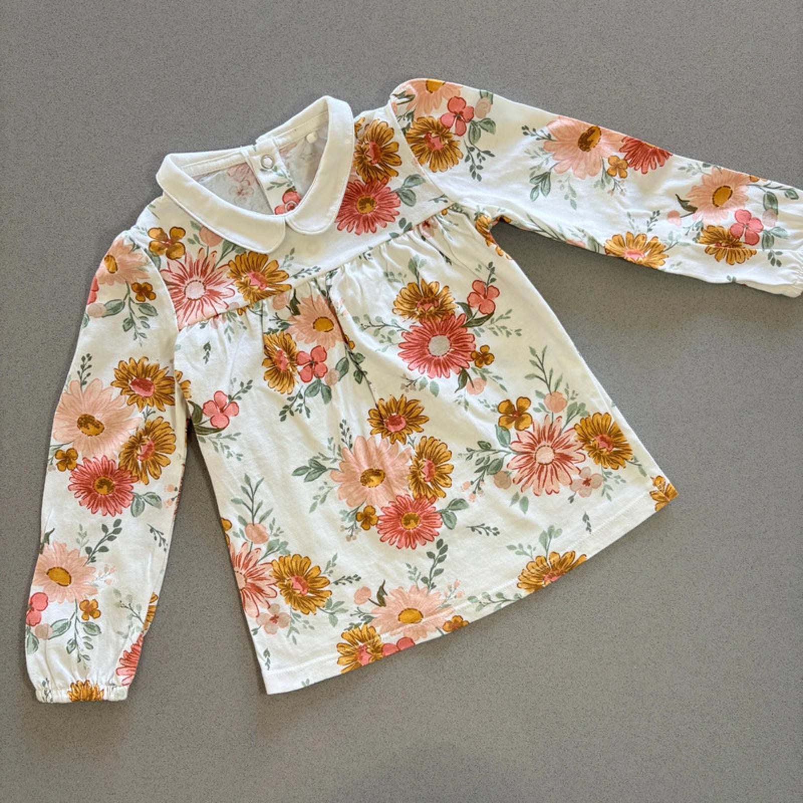 Baby Girl 12-18 months TU Floral Long Sleeve Collared Tunic (52 28)
