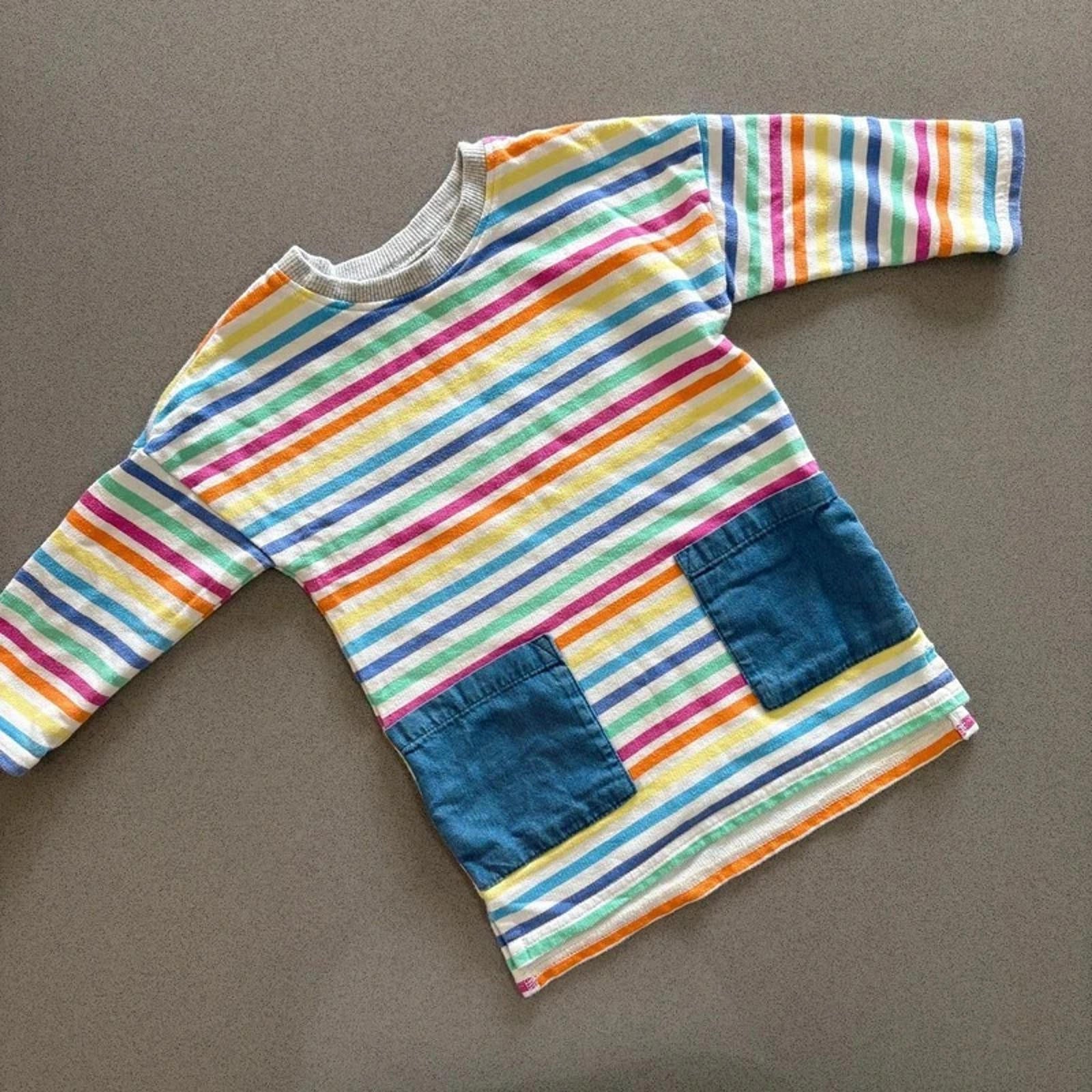 Baby Girl 9-12 months Next Striped Jersey Dress with Pockets (52 27)
