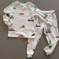 Boy 3-4 years Marks and Spencer White Fleece Christmas Pajama Set (33 12)