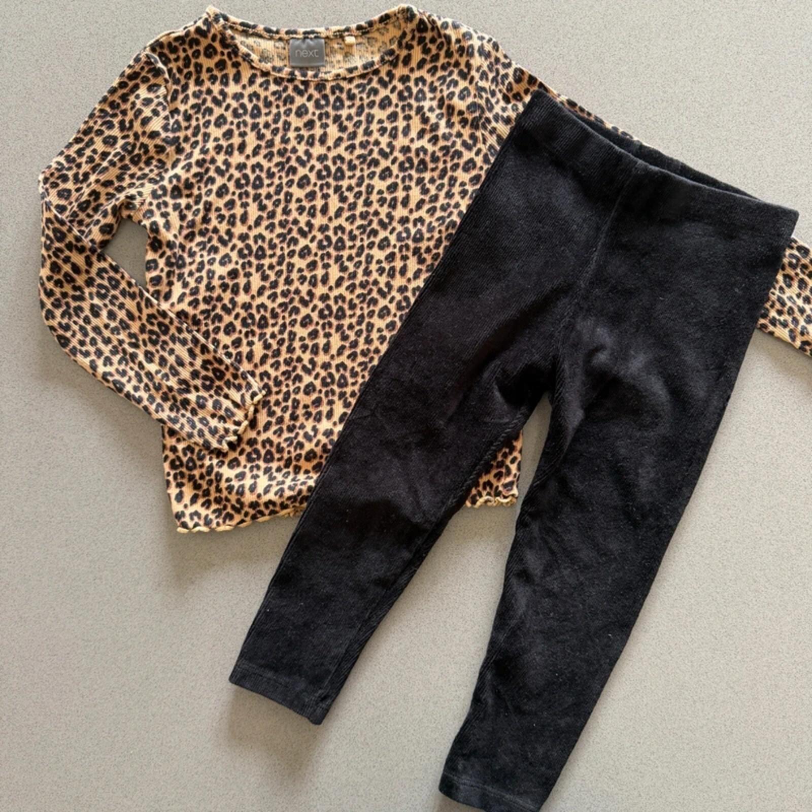 Girl age 2-3 years Next George Animal Print Top & Velvet Leggings (55 03)