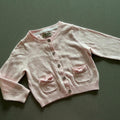 Baby Girl 12-18 months Next Pink Knitted Cardigan with Bows (46 05)