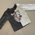 Baby Boy 3-6 months Rock Fest Grey Long Sleeve T-shirt Primark (48 26)