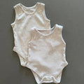 Baby Boy Girl Unisex 3-6 months George 2 Beige Sleeveless Bodysuits (47 27)