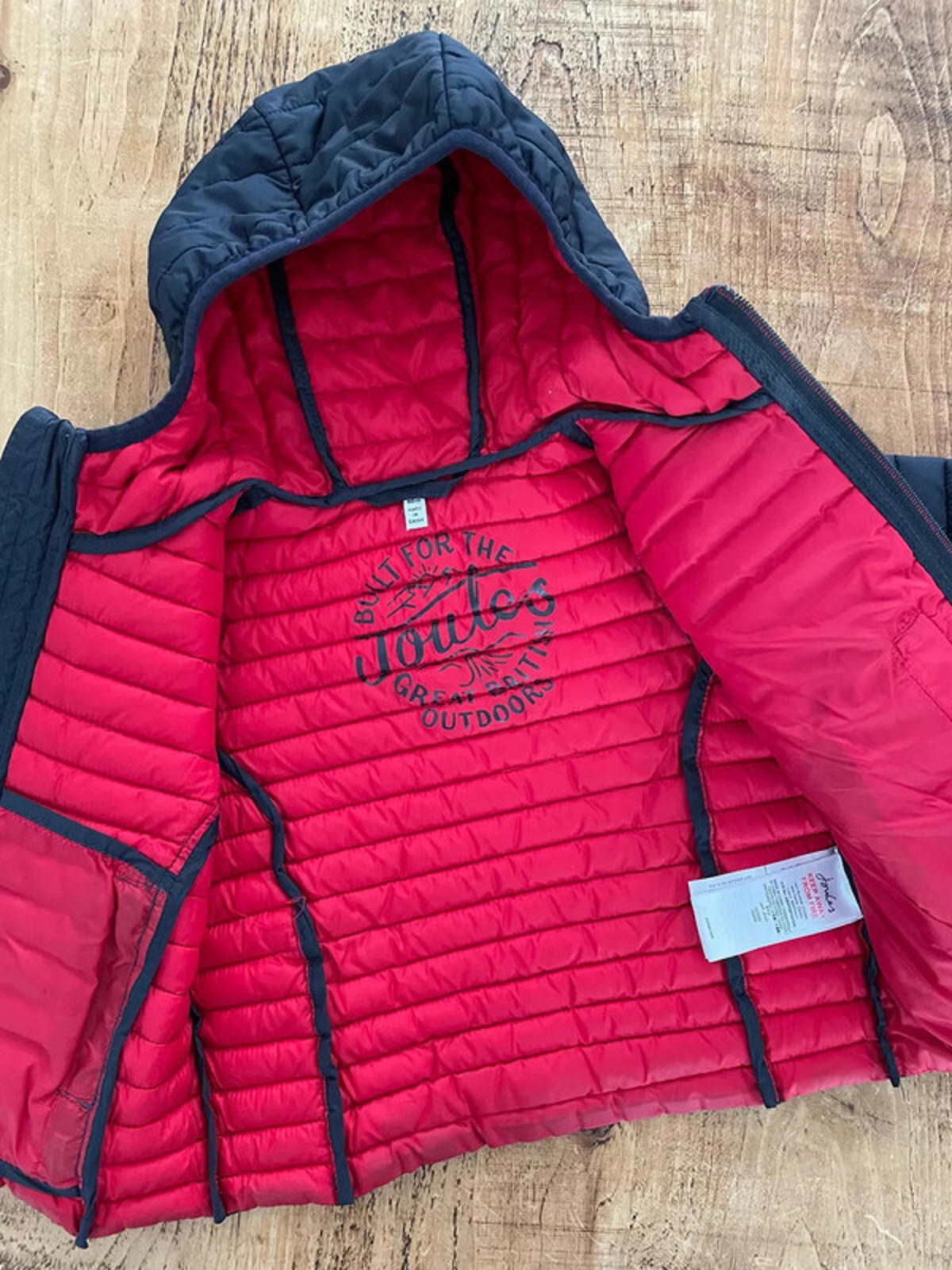 Baby Boy 12 months Joules Cairn Showerproof Recycled Blue Quilted Coat (25 05)