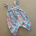 Baby Girl 1 month 4.5 kg Next Blue Floral Dungaree Romper (40 17)