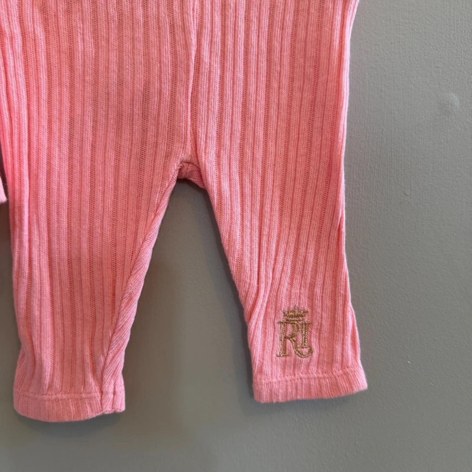 Baby Girl 1 month River Island 2 Piece Pink Ribbed Outfit (37 23)