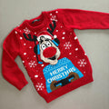 Boy age 5-6 years George Red Knitted Christmas Jumper Rudolph